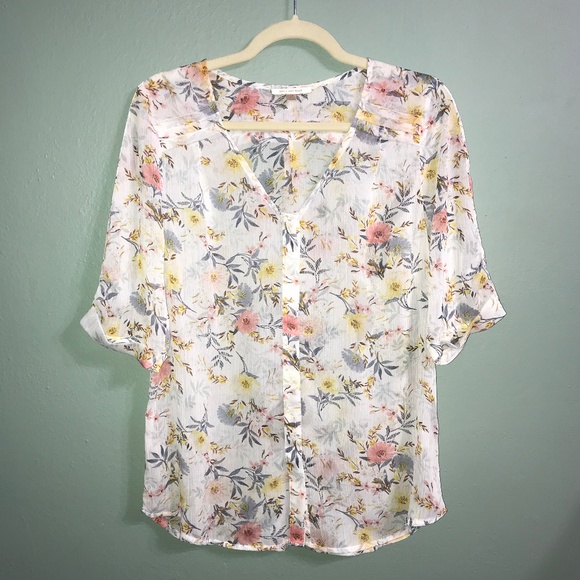 Skies Are Blue Tops - Skies Are Blue Stitch Fix Mayven V-Neck Blouse